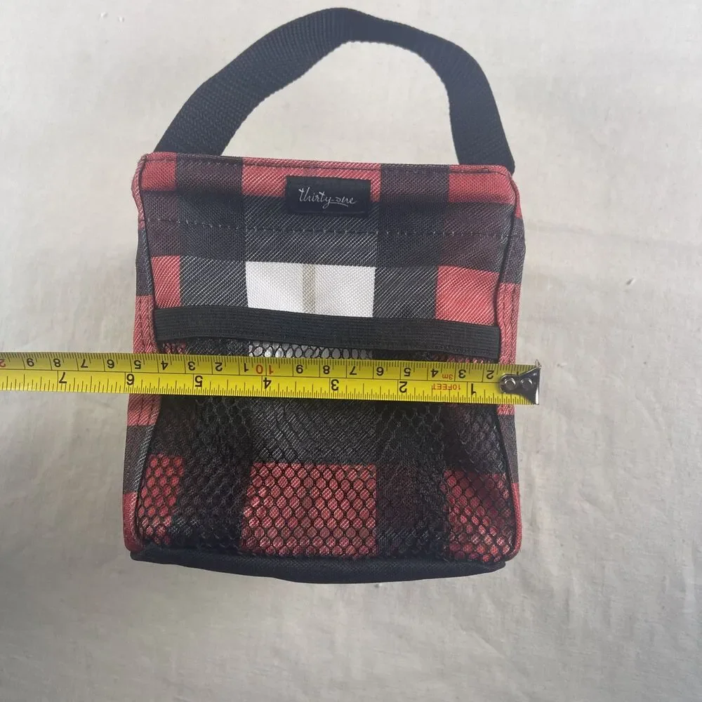 Thirty One Small Square Gift Bag Red & Black